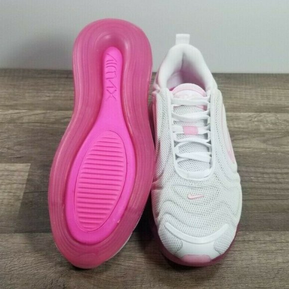 Nike Air Max 720 Women Size 6 White Laser Fuchsia - Picture 4 of 4